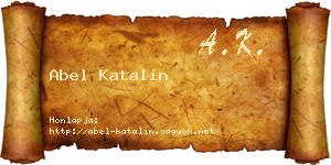 Abel Katalin névjegykártya