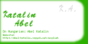 katalin abel business card